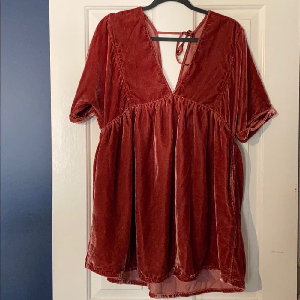 Free People  Mauve Velvet Dress